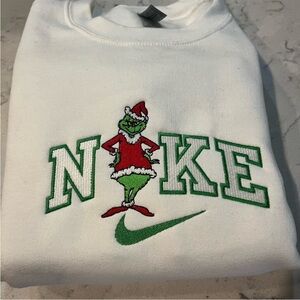 Nike Grinch Christmas White Sweatshirt
